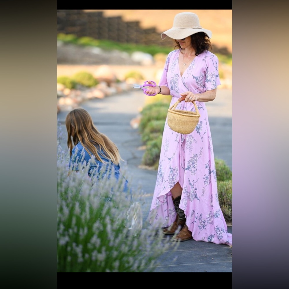 Leith floral wrap dress